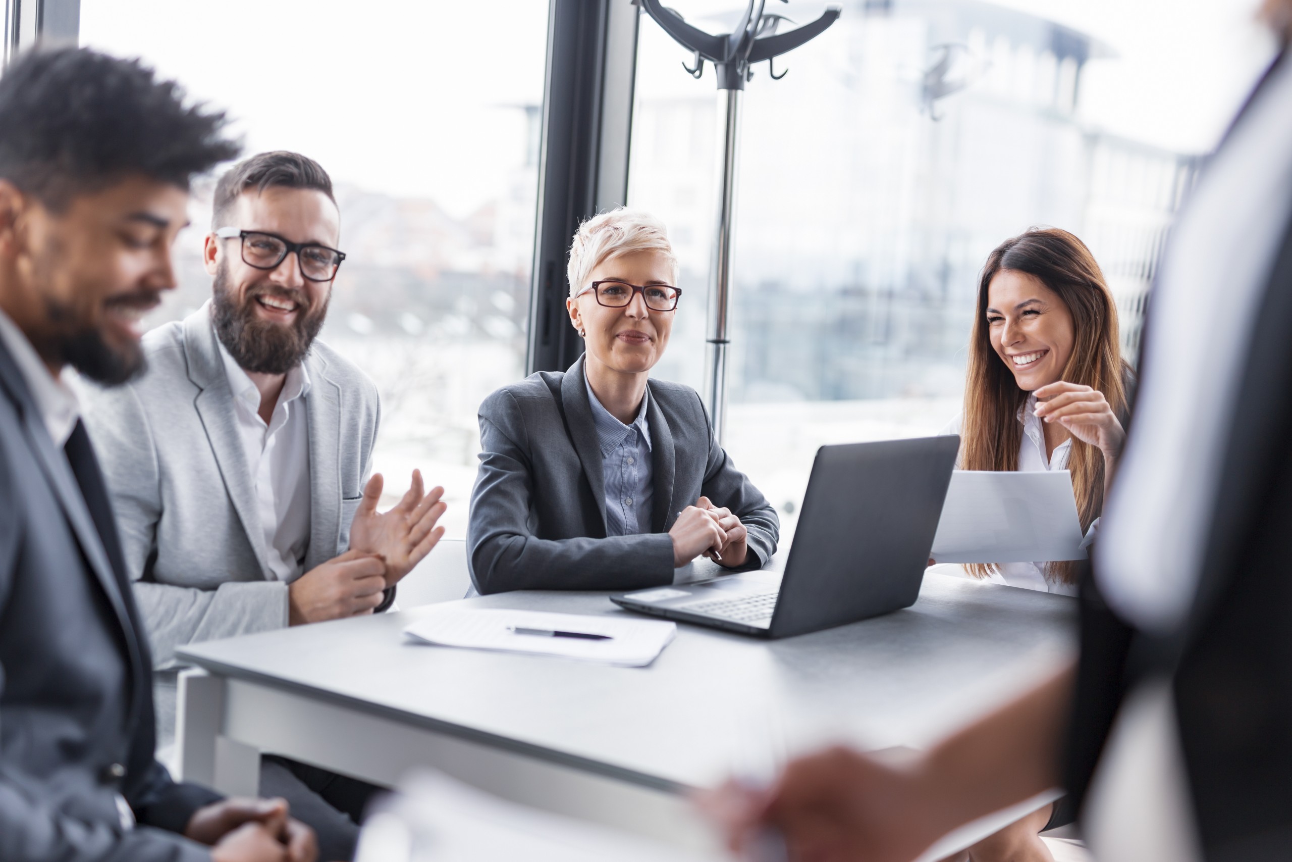 Team of advisors working as advisory consultants for a medtech company.